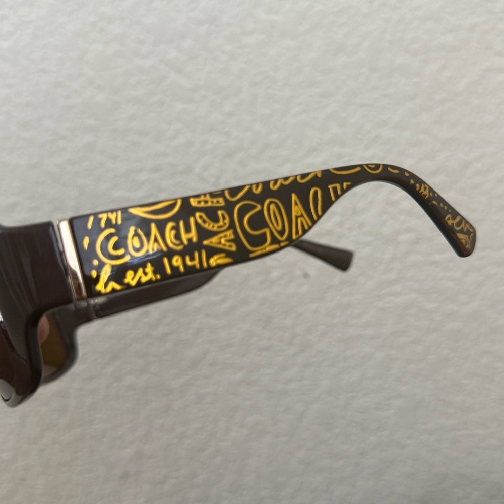 COACH S3005 Brown Gold Logo Arm -125/150? Nearsighted RX Prescription Sunglasses - Picture 16 of 16
